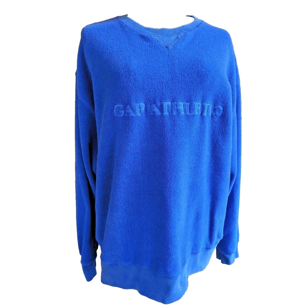 Vintage Gap Athletic Womens Fleece Sweatshirt L Y2K 90s Made in USA Classic Mall